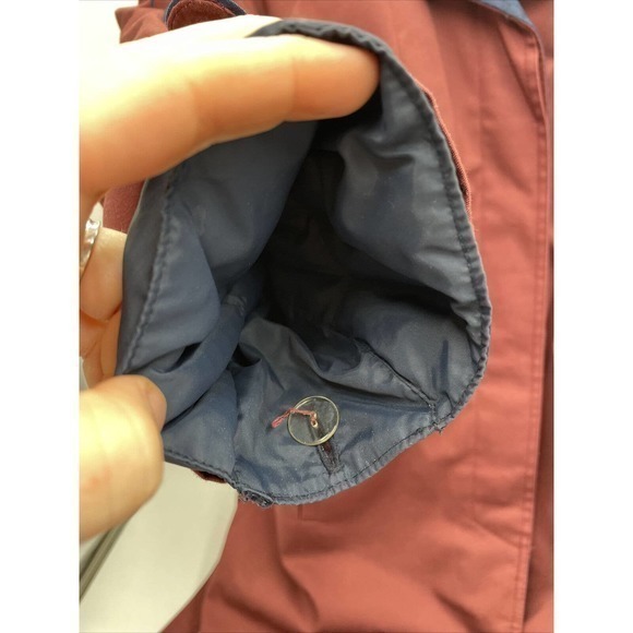 Vintage Sport Ease Fashions Goose Down Trench Coat Maroon Made in Canada Size 14 - Picture 7 of 16